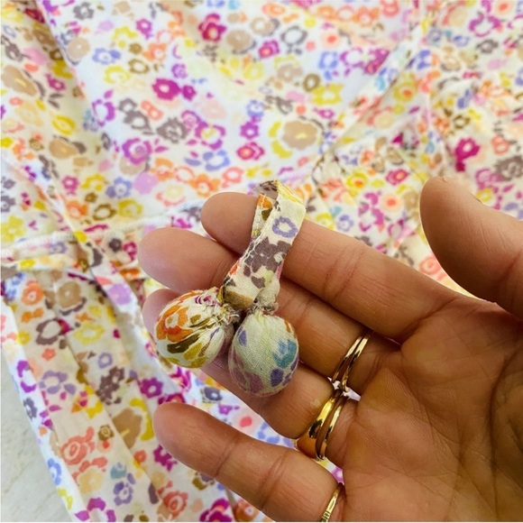 Apiece Apart super soft 100% cotton and silk floral midi dress - Picture 7 of 9